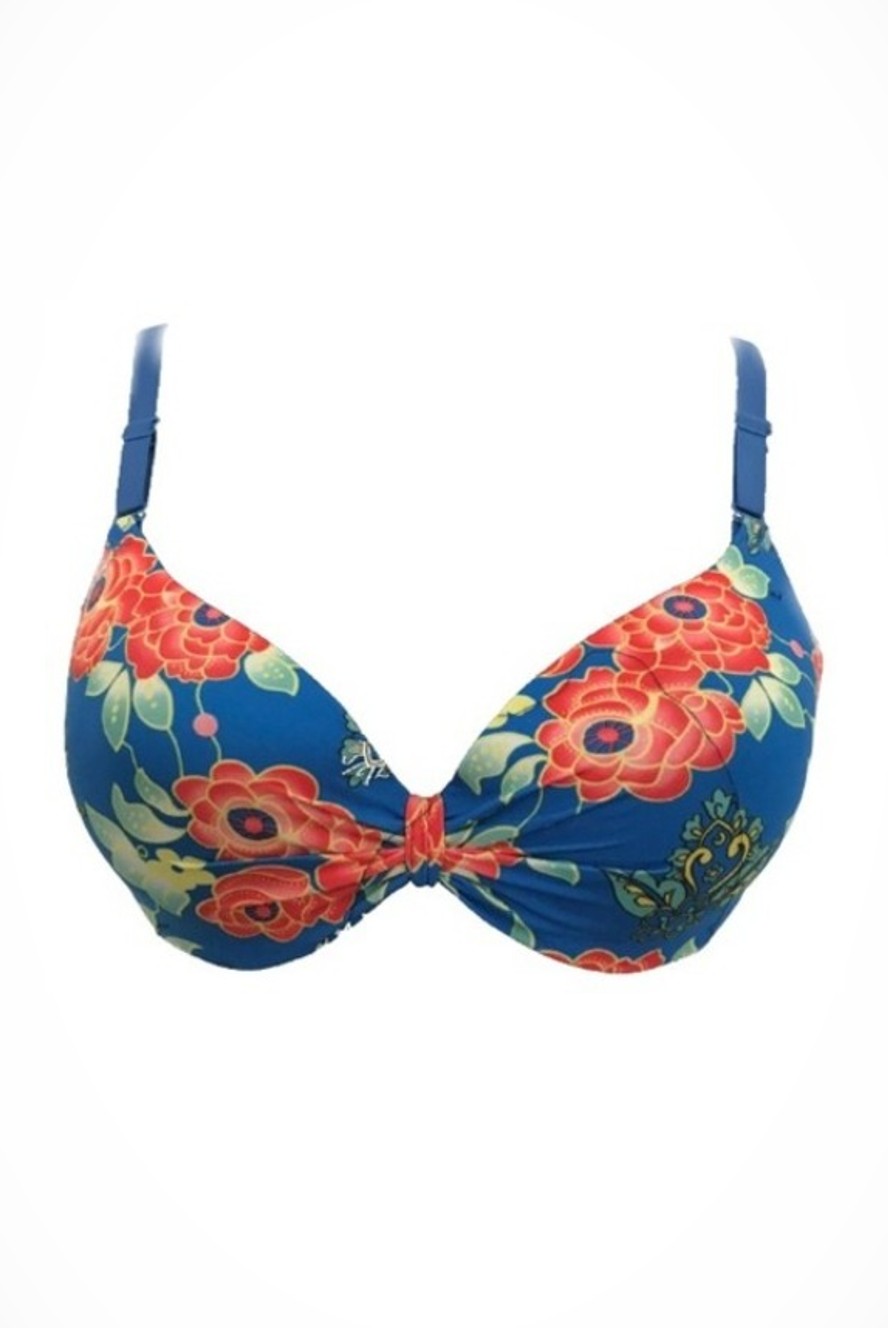 ZAYPI-Floral printed bra-Blue - Silselah