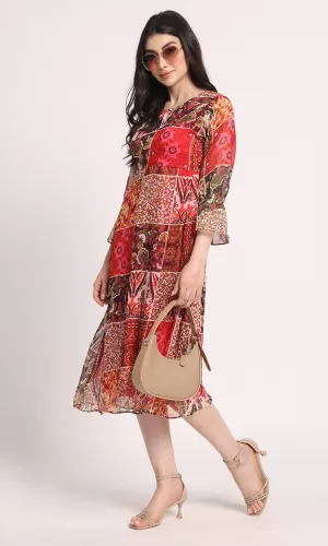 Printed Fit And Flare Dresses